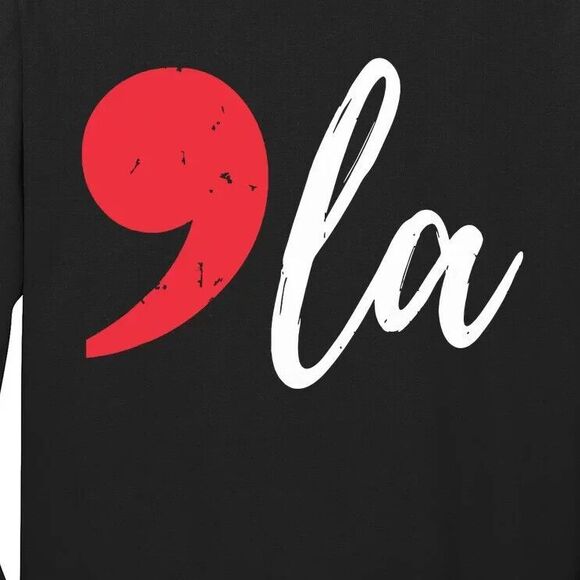 Kamala Harris (Comma La) Black Distressed Soft Knit Long Sleeve T-Shirt XXL 2X - Picture 4 of 5